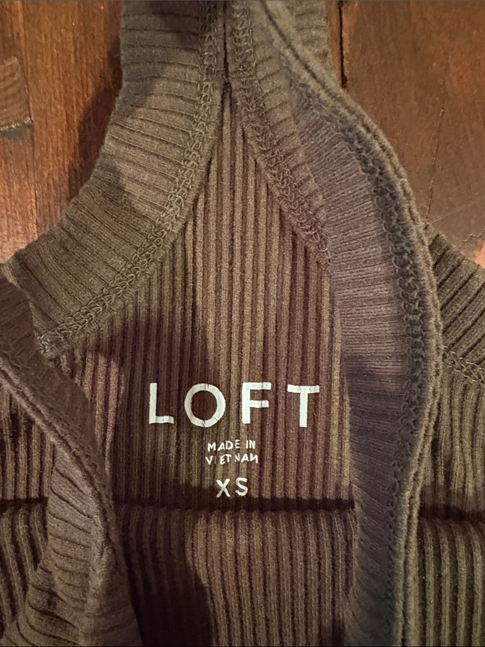LOFT Ribbed Halter Racerback Bodysuit Size XS - Picture 9 of 10